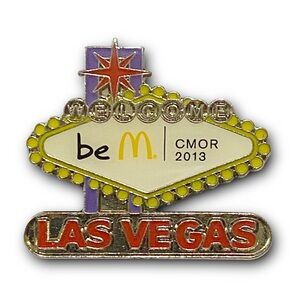McDonald’s Pin Welcome to Las Vegas Sign CMOR 2013 be M Metal Lapel Pin